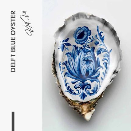 Delft Blue Oyster – Glass