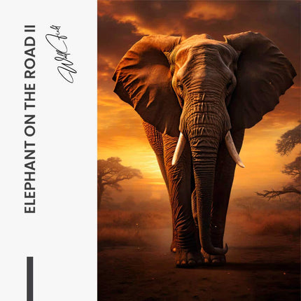 Elephant on the Road II – Glass