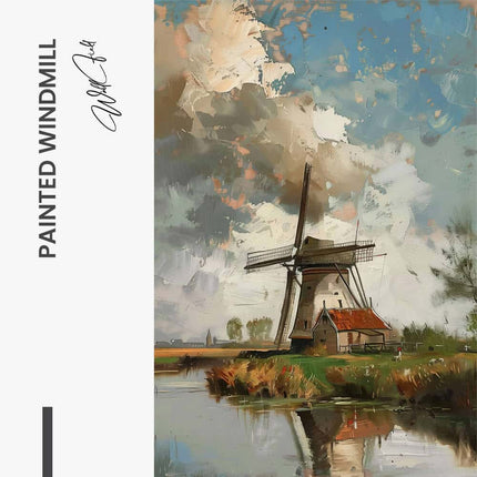 Painted Windmill – Glass