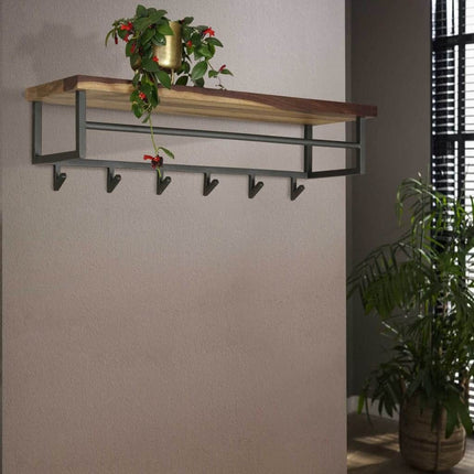 Coat Rack Wooden Devon (6 haken)