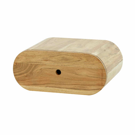 Nightstand 1L bend / Solid Natural Acacia