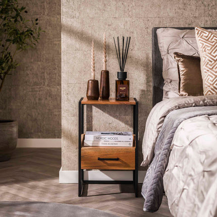 Nightstand 1L XS niche  Solid Natural Acacia