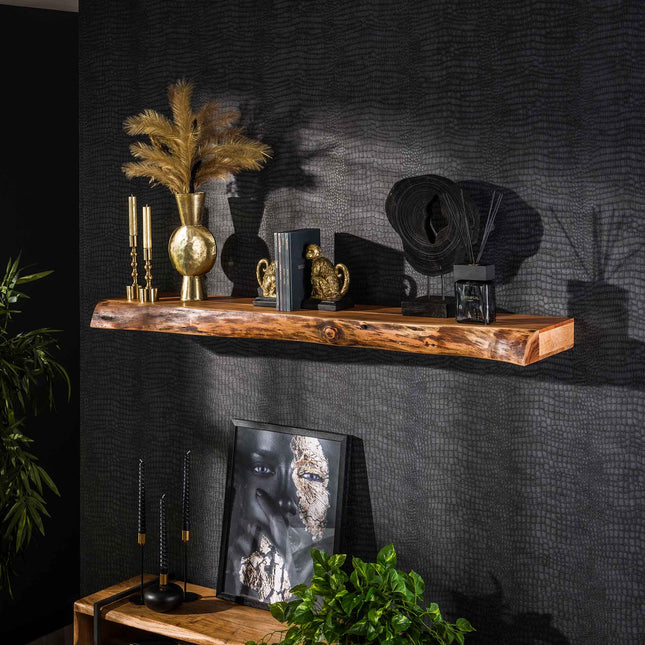 Wall Shelf 150 tree / Solid Natural Acacia