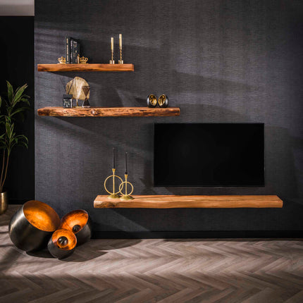 Wall Shelf 150 tree / Solid Natural Acacia