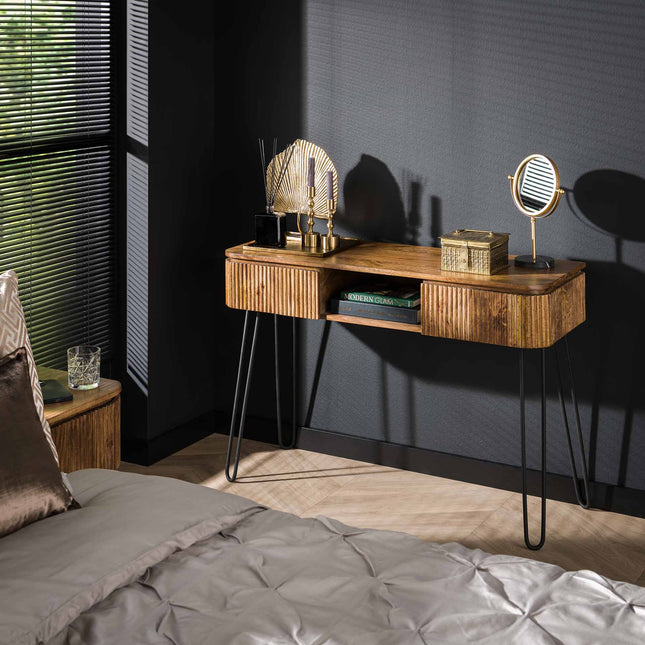 Vanity Table 2L wave  Solid Mango (Sand Color)