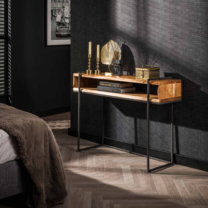 Vanity Table open vak edge  Solid Natural Acacia