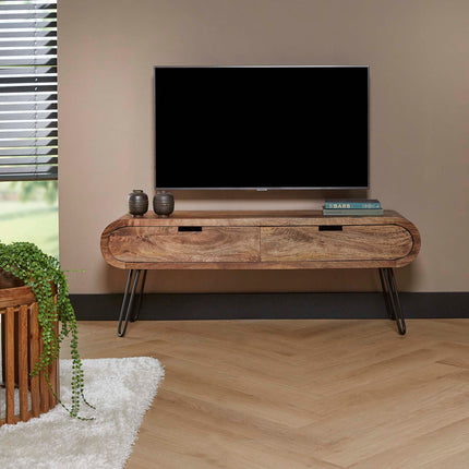 TV cabinet 2L 135 barrel  Solid Mango (Sand Color)