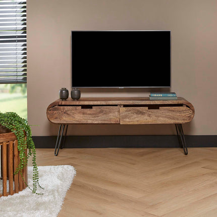 TV cabinet 2L 135 barrel  Solid Mango (Sand Color)