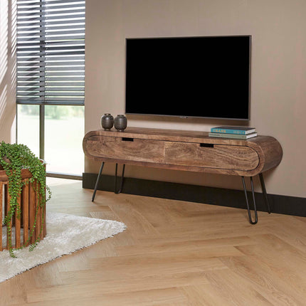TV cabinet 2L 135 barrel  Solid Mango (Sand Color)