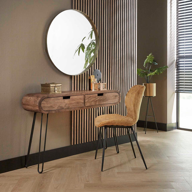 Vanity Table 2L barrel  Solid Mango (Sand Color)