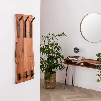 Double Coat Rack Kapstok Short Wood (2x3 haken)