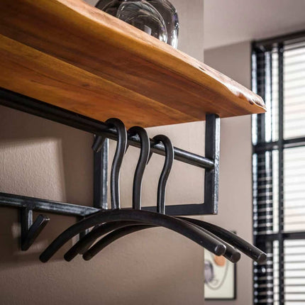 Coat Rack Wooden hooks (6 haken)
