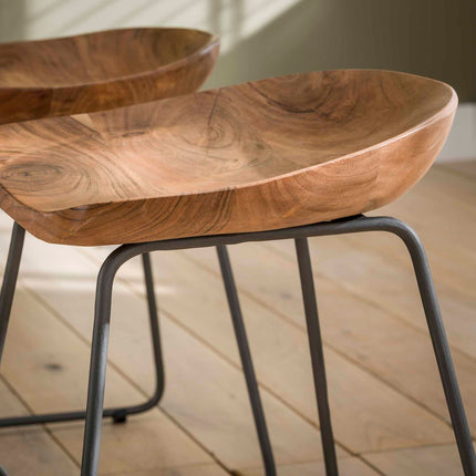 Stool hout ergo. VPE2  Solid Natural Acacia