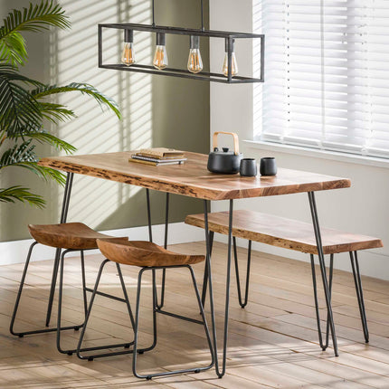 Stool hout ergo. VPE2  Solid Natural Acacia