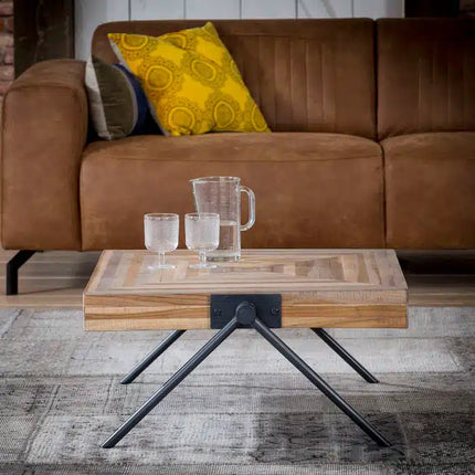 Coffee Table Teca balance 70x70 / Weathered Teak