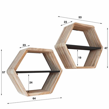Wall Cabinet Hexagon set2