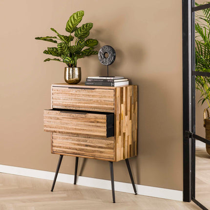 Chest of Drawers 3L Teca strip / Weathered Teak