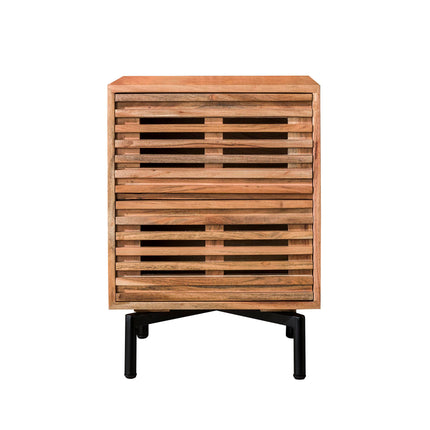 Nightstand 2 lades slide / Solid Natural Acacia