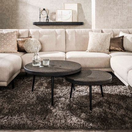 Coffee Table set/2 bulky ferro / Ferro Metallic