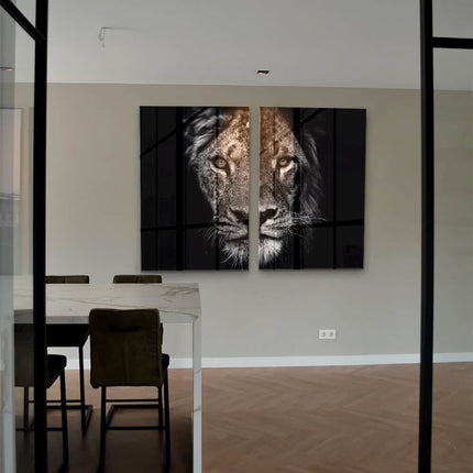 Bundle: "Lion & Lioness III" (2x) – Glass