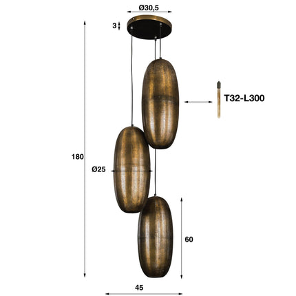 Pendant Lamp 3L Beehive