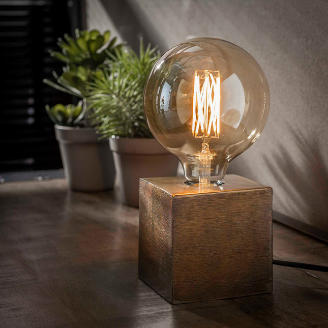 Table Lamp block/Brons antiek / Antique Bronze