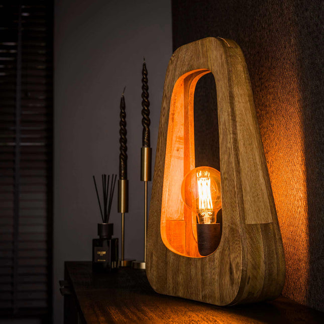 Table Lamp 1L bray / Solid Natural Mango