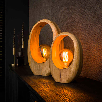 Table Lamp 1L Arch wood / Solid Natural Mango