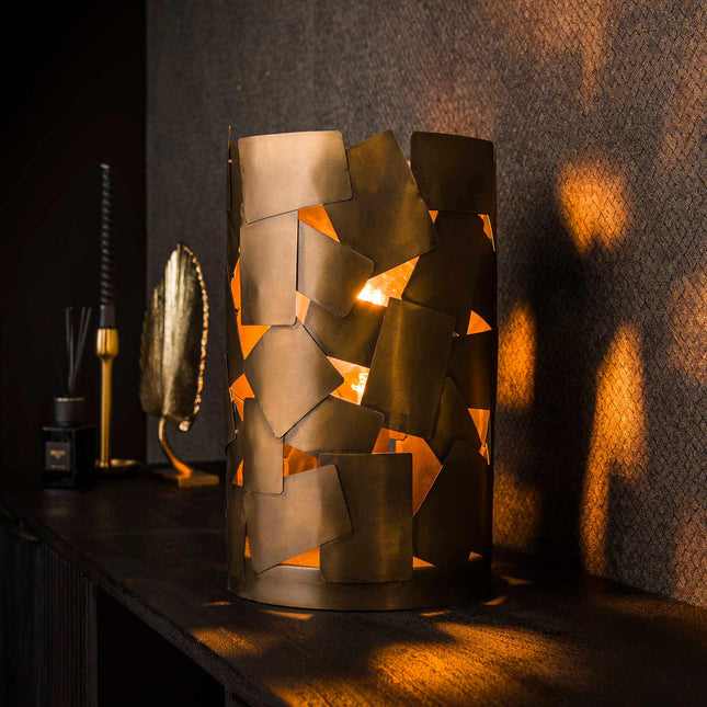 Table Lamp 1L patch cylinder / Antique Bronze