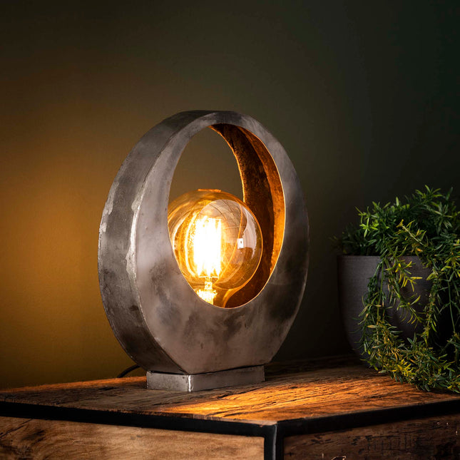 Table Lamp full moon / Antique Silver