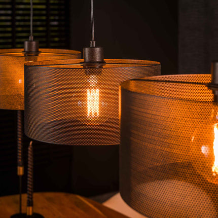 Pendant Lamp 3L mesh round / Arctic Black