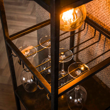 Wine Ad Lamp decorate / Charcoal