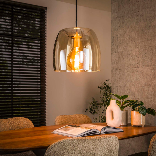 Pendant Lamp 1L drift glass  Amber-Colored Glass