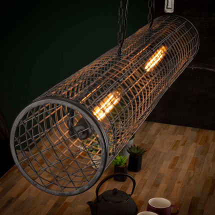 Pendant Lamp D20cm cylinder gaas/Slate grey