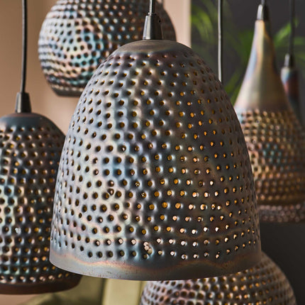 Pendant Lamp 4+3 punch mix / Black Brown