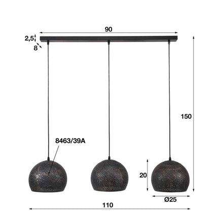 Pendant Lamp 3L Globe punch