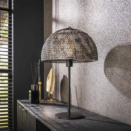 Table Lamp Ø35 armor open / Black Brown
