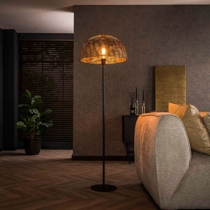 Floor Lamp Ø50 armor open / Black Brown