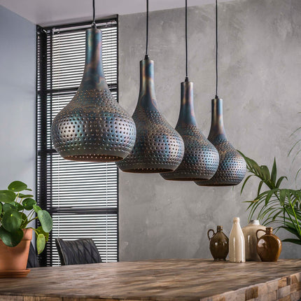 Pendant Lamp 4L punch kegel / Black Brown