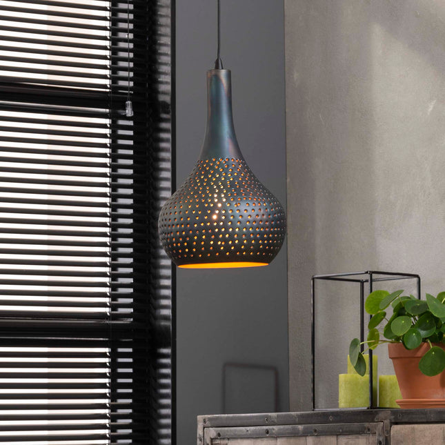 Pendant Lamp 1x industry concrete kegel / Black Brown