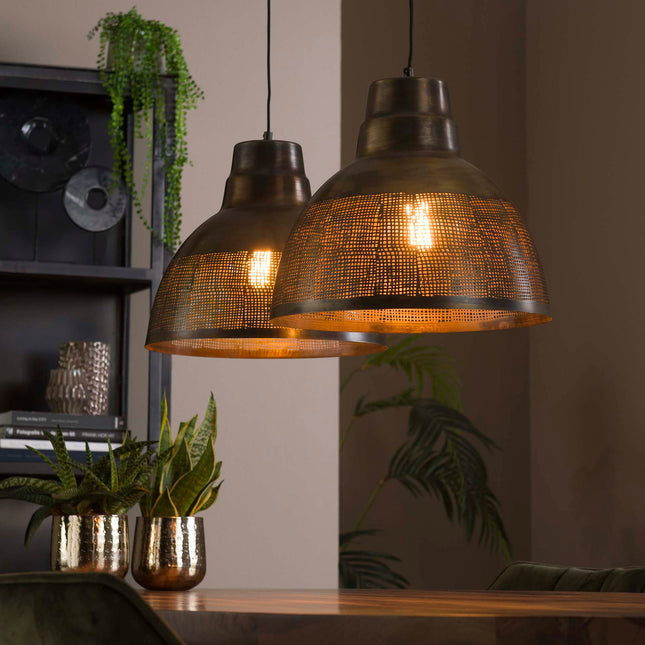 Pendant Lamp 2xØ38 screen / Antique Bronze