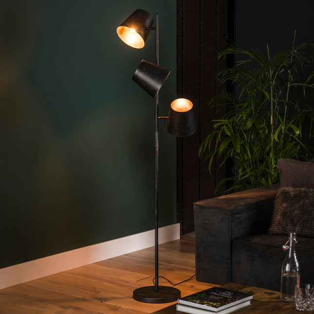 Floor Lamp 3x Ø18 Kinetic / Charcoal