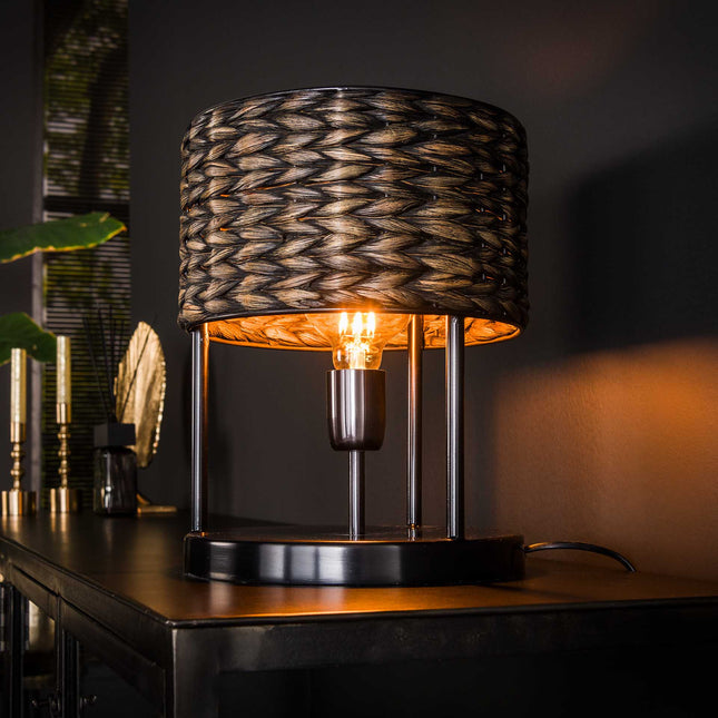 Table Lamp 1L tower waterhyacint  Black Nickel