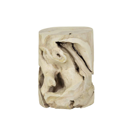Side Table natural line white / White Teak