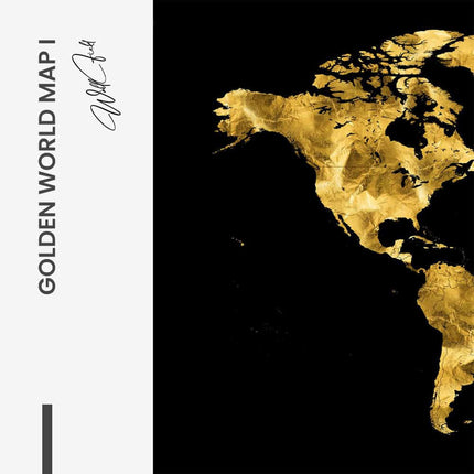 Bundle: "Golden World Map" (3x) – Glass