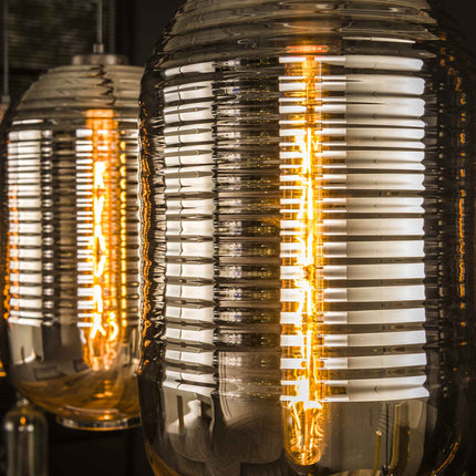 Pendant Lamp 3L tub chromed glass