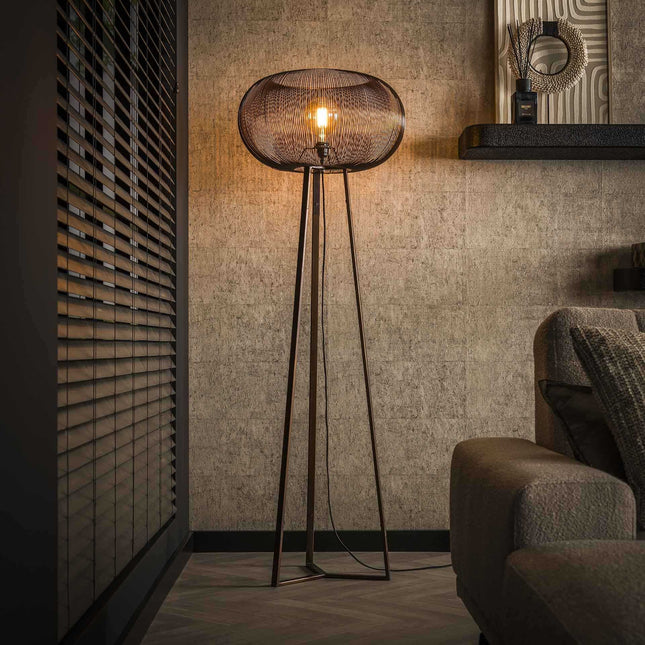 Floor Lamp 3-poot copper twist