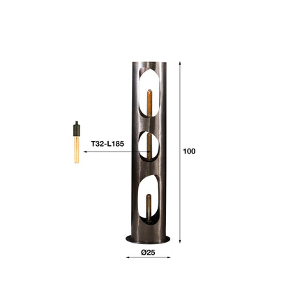 Floor Lamp Ø25 organic cylinder L