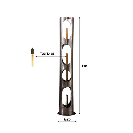 Floor Lamp Ø25 organic cylinder XL