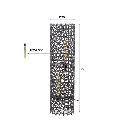 Floor Lamp Ø25 weaver cylinder L
